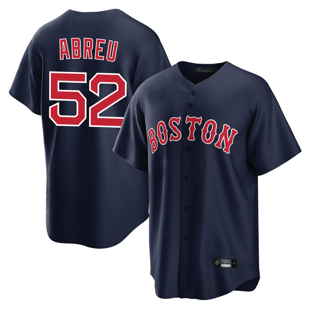 Pouc B.Red Sox #52 Wilyer Abreu Player Navy Home Game Stitched Jerseys