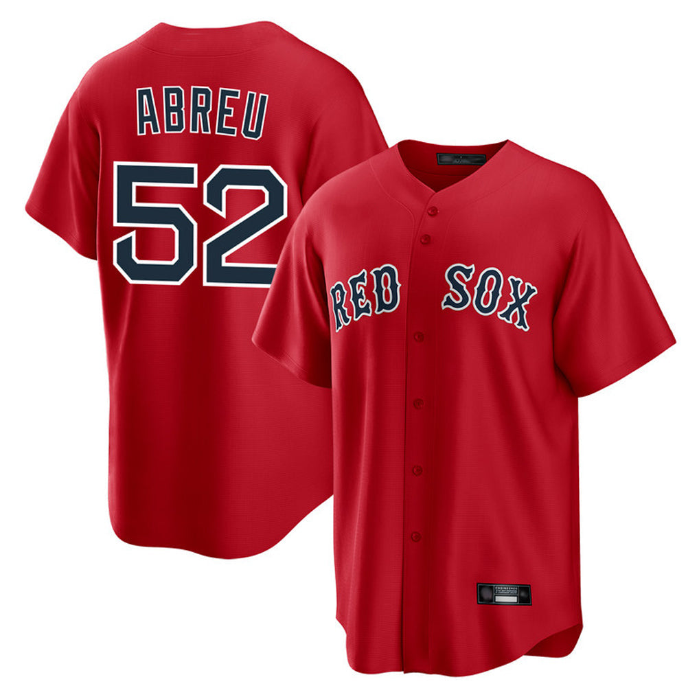 Pouc B.Red Sox #52 Wilyer Abreu Player Red Home Game Stitched Jerseys