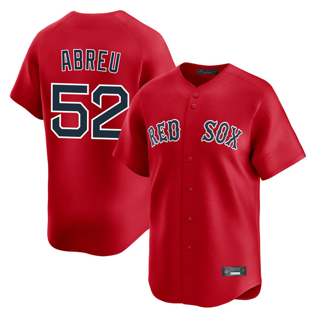 Pouc B.Red Sox #52 Wilyer Abreu Player Red Limited Home Game Stitched Jerseys