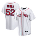 Pouc B.Red Sox #52 Wilyer Abreu Player White Home Game Stitched Jerseys