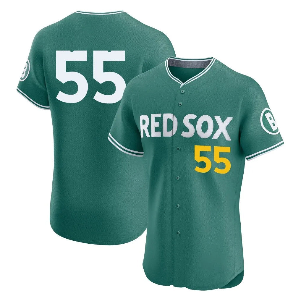 Pouc B.Red Sox #55 Ranger Su¡§¡érez Player Green City Connect Limited Elite Home Game Stitched Jerseys