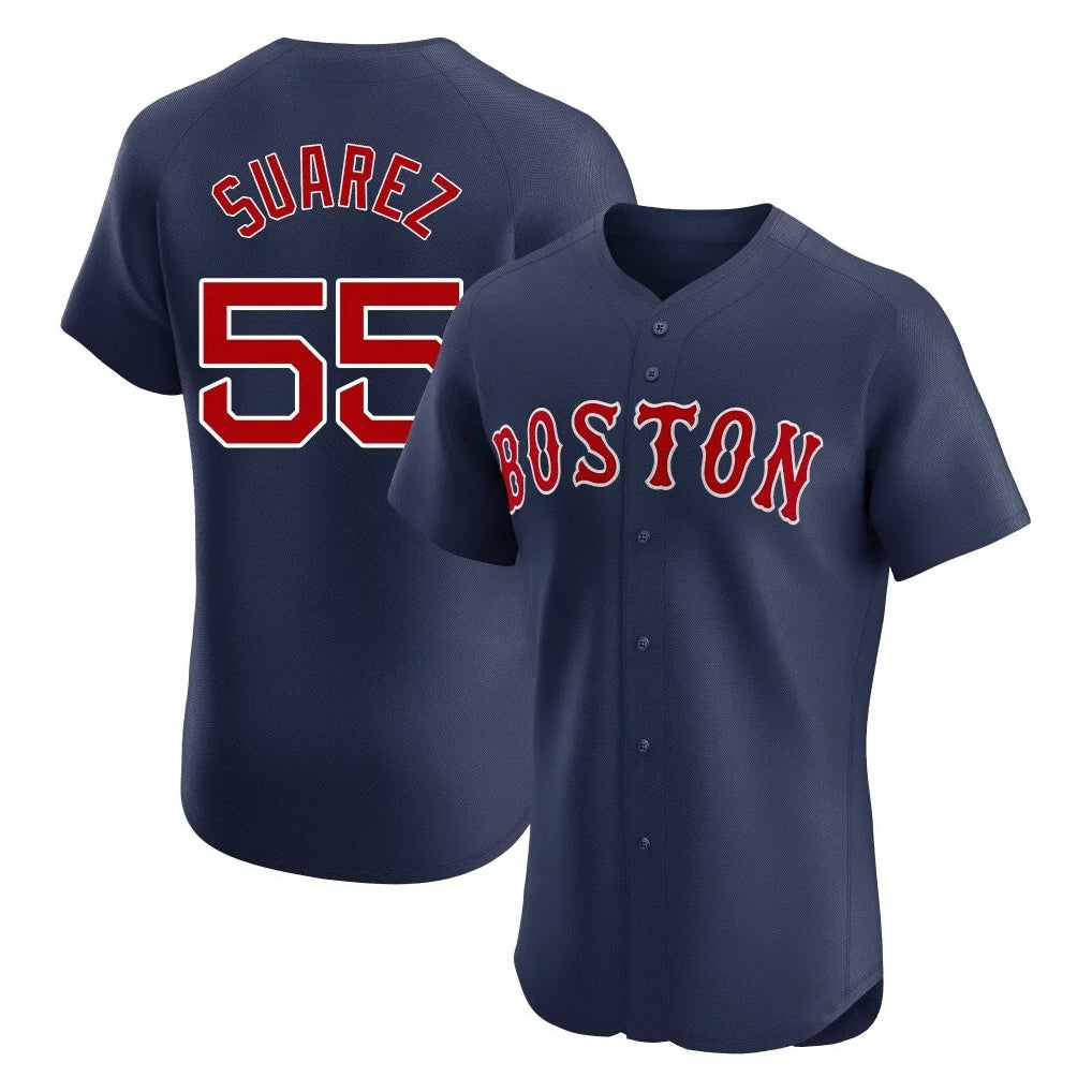 Pouc B.Red Sox #55 Ranger Su¡§¡érez Player Navy Limited Elite Home Game Stitched Jerseys