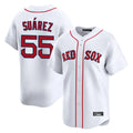 Pouc B.Red Sox #55 Ranger Su¡§¡érez Player White Limited Home Game Stitched Jerseys