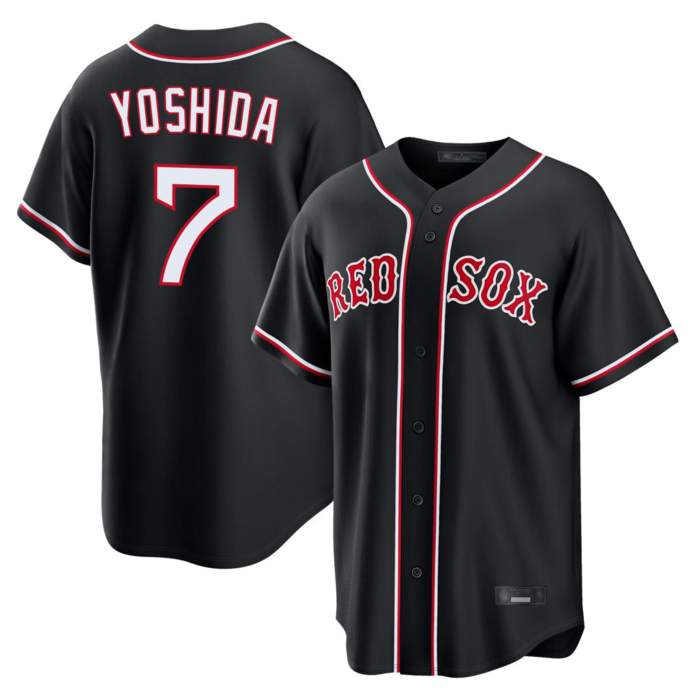 Pouc B.Red Sox #7 Masataka Yoshida Player Black Home Game Stitched Jerseys