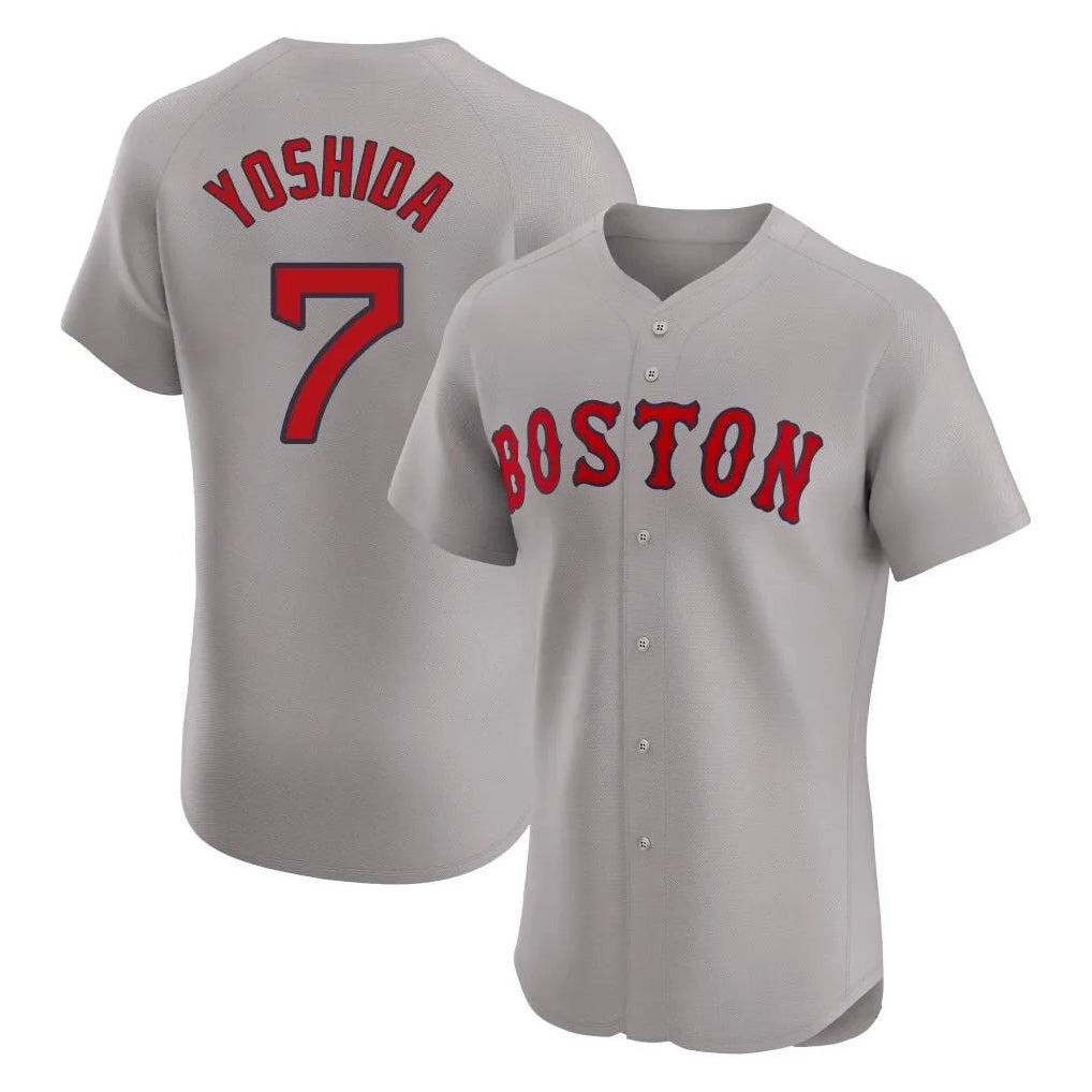 Pouc B.Red Sox #7 Masataka Yoshida Player Gray Road Limited Elite Home Game Stitched Jersey