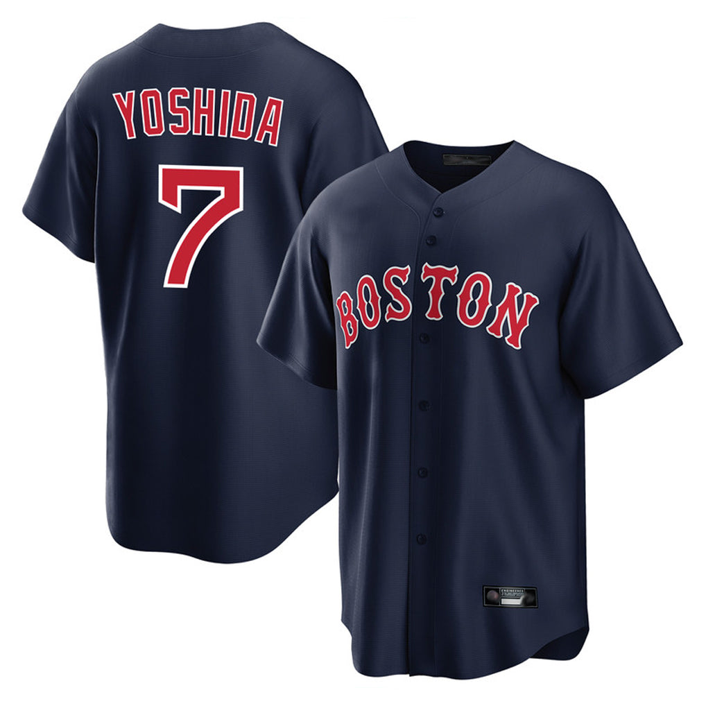 Pouc B.Red Sox #7 Masataka Yoshida Player Navy Home Game Stitched Jersey