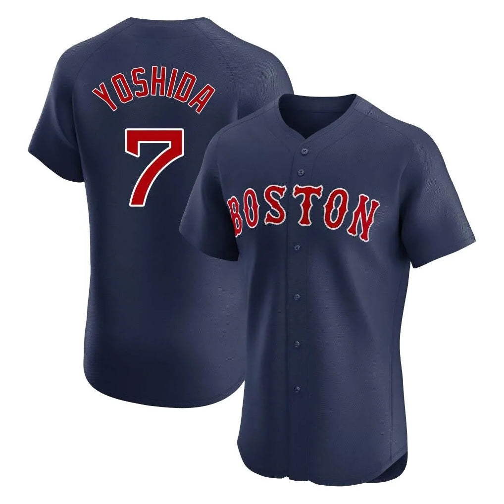 Pouc B.Red Sox #7 Masataka Yoshida Player Navy Limited Elite Home Game Stitched Jersey