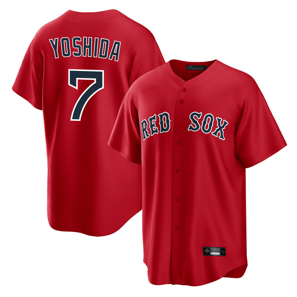 Pouc B.Red Sox #7 Masataka Yoshida Player Red Home Game Stitched Jersey