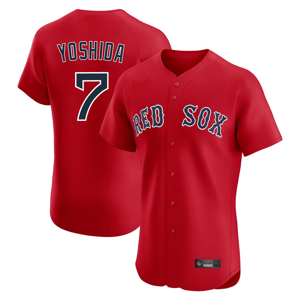 Pouc B.Red Sox #7 Masataka Yoshida Player Red Limited Elite Home Game Stitched Jersey