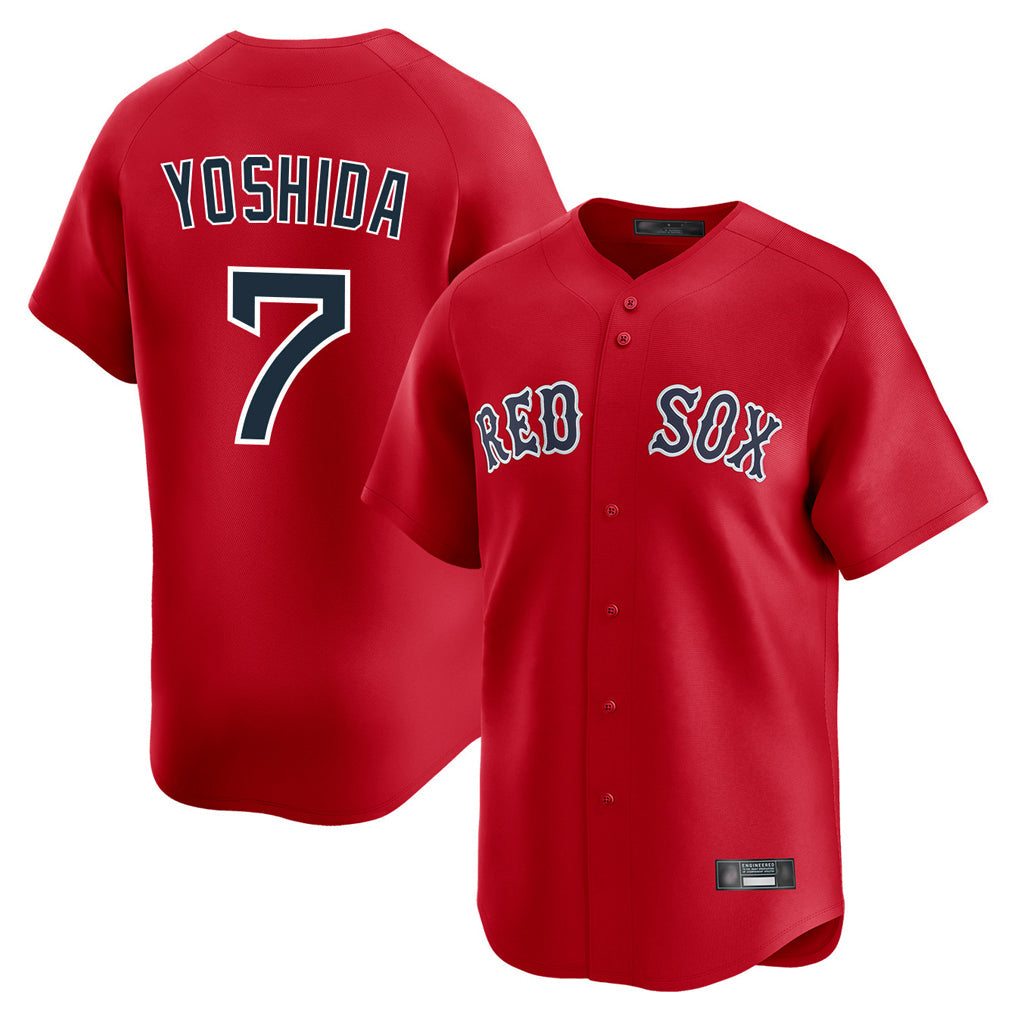 Pouc B.Red Sox #7 Masataka Yoshida Player Red Limited Home Game Stitched Jersey
