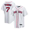 Pouc B.Red Sox #7 Masataka Yoshida Player White Home Game Stitched Jersey