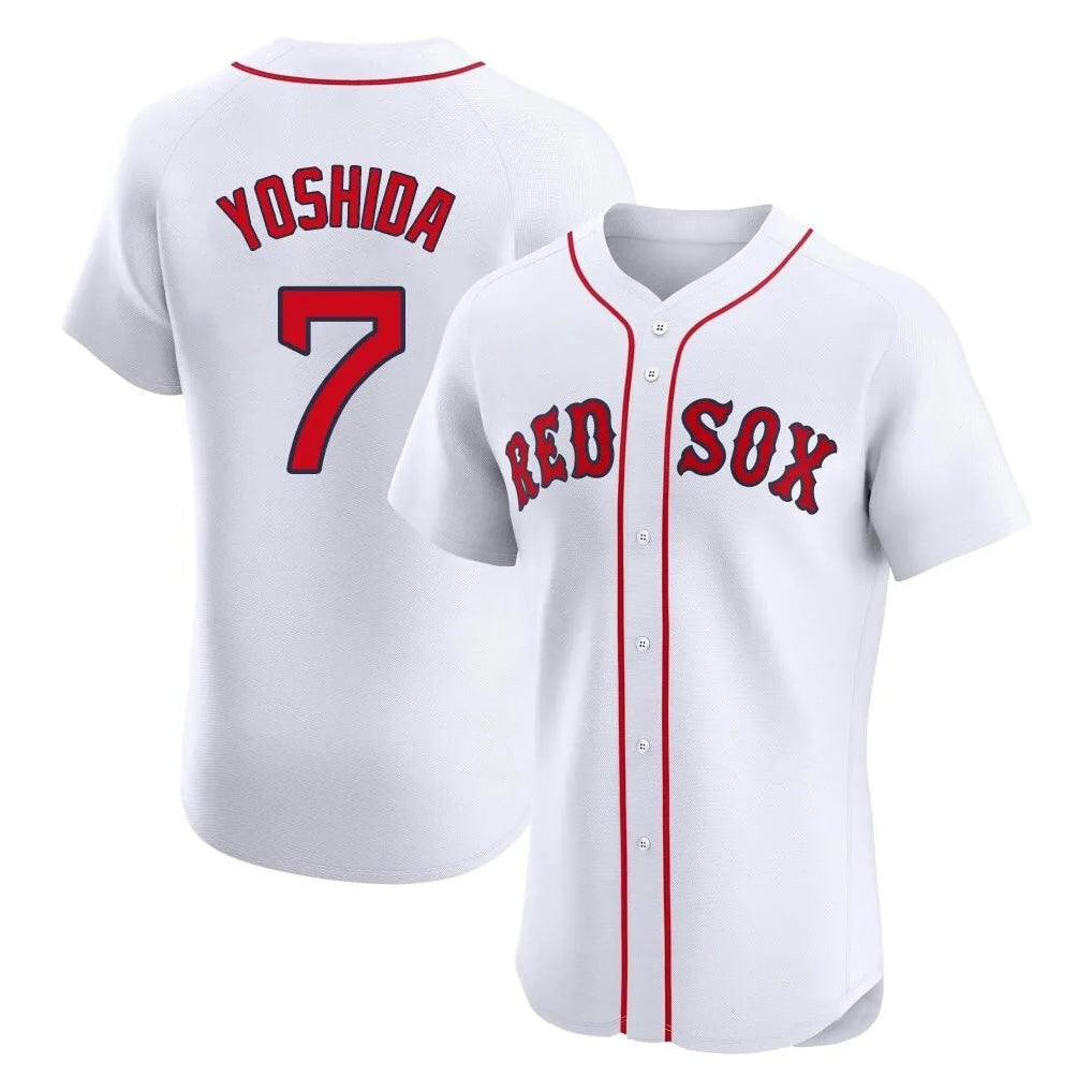 Pouc B.Red Sox #7 Masataka Yoshida Player White Limited Elite Home Game Stitched Jersey