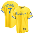 Pouc B.Red Sox #7 Masataka Yoshida Player Yellow Home Game Stitched Jersey