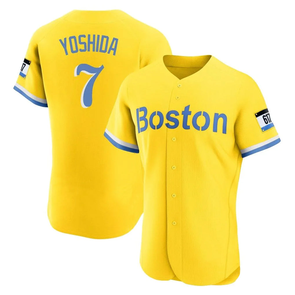 Pouc B.Red Sox #7 Masataka Yoshida Player Yellow Limited Elite Home Game Stitched Jersey
