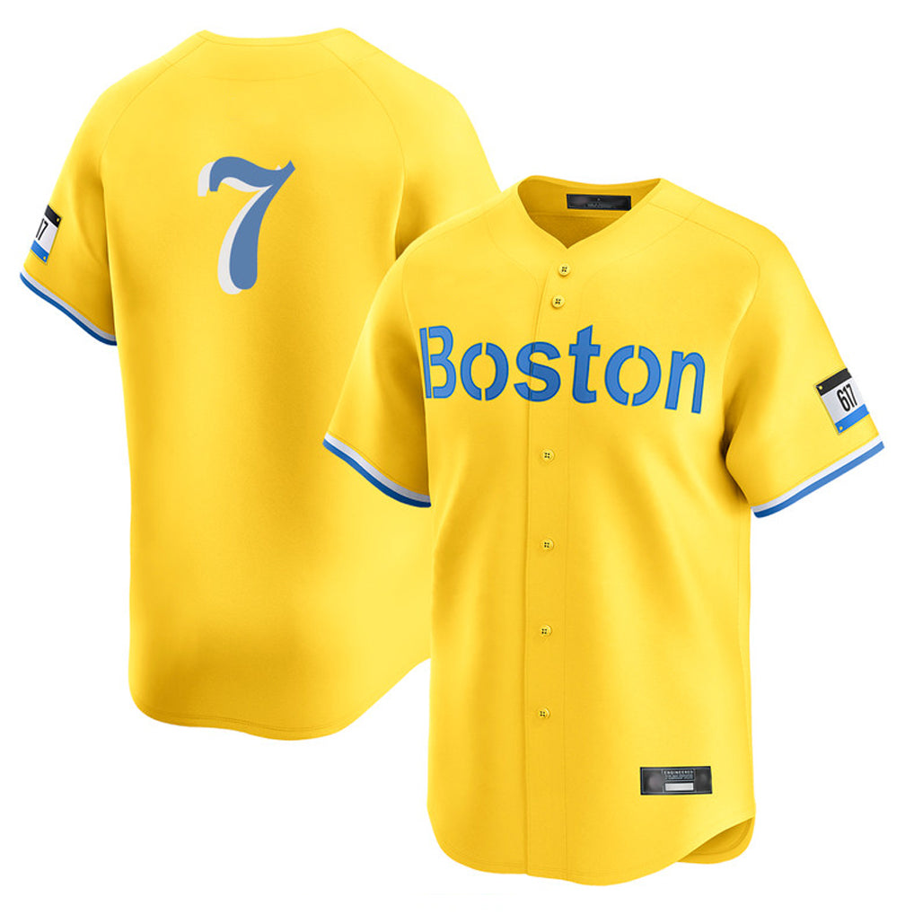 Pouc B.Red Sox #7 Masataka Yoshida Player Yellow Limited Home Game Stitched Jersey