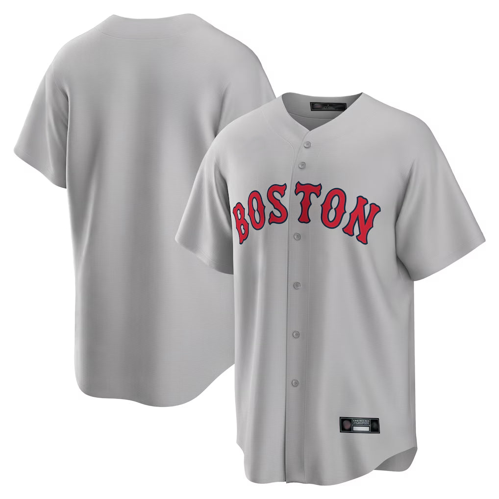 Pouc B.Red Sox Blank Player Gray Road Home Game Stitched Jerseys