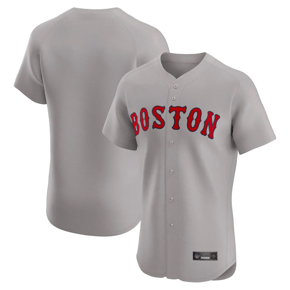 Pouc B.Red Sox Blank Player Gray Road Limited Home Game Stitched Jerseys