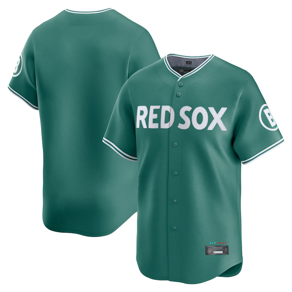 Pouc B.Red Sox Blank Player Green City Connect Limited Home Game Stitched Jerseys