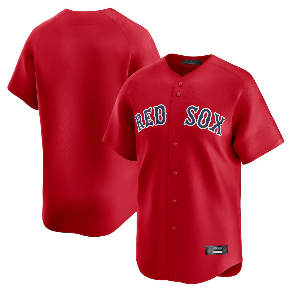 Pouc B.Red Sox Blank Player Red Limited Home Game Stitched Jerseys