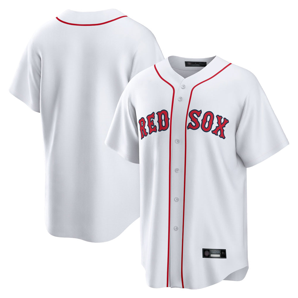 Pouc B.Red Sox Blank Player White Home Game Stitched Jerseys