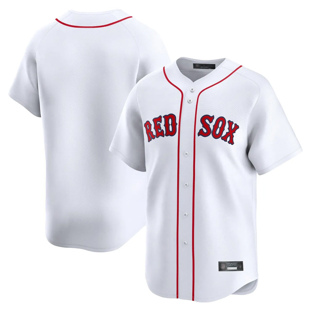 Pouc B.Red Sox Blank Player White Limited Home Game Stitched Jerseys