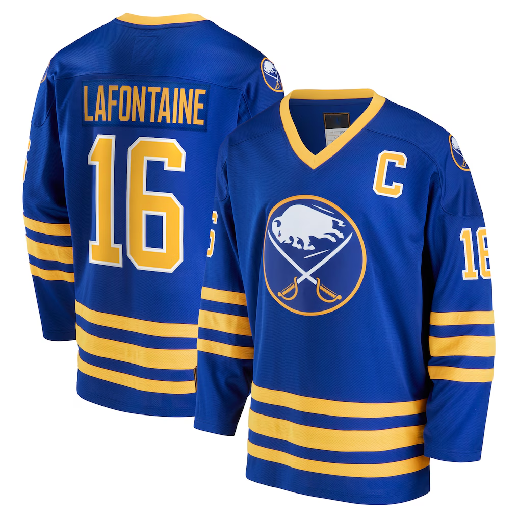 Pouc B.Sabres #16 Pat LaFontaine Royal Breakaway Retired Player Stitched Jerseys