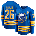 Pouc B.Sabres #26 Rasmus Dahlin Royal Home Captain Patch Breakaway Stitched Jerseys