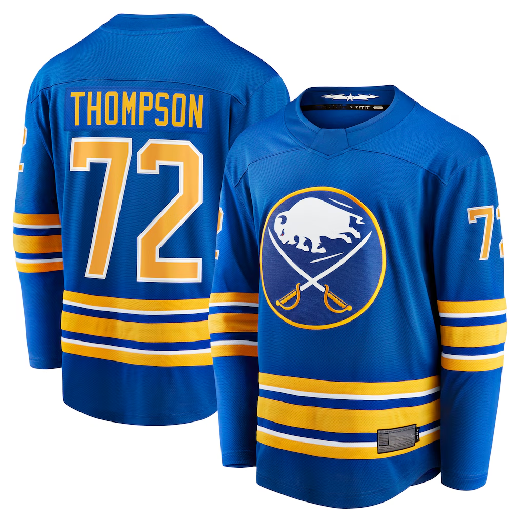 Pouc B.Sabres #72 Tage Thompson Royal Home Breakaway Player Stitched Jerseys