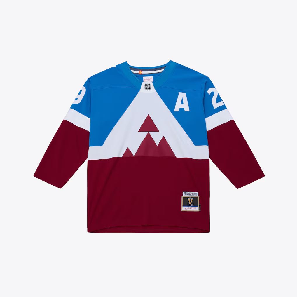 Pouc C.Avalanche Nathan MacKinnon Mitchell & Ness Blue 2020 Power Play Jerseys