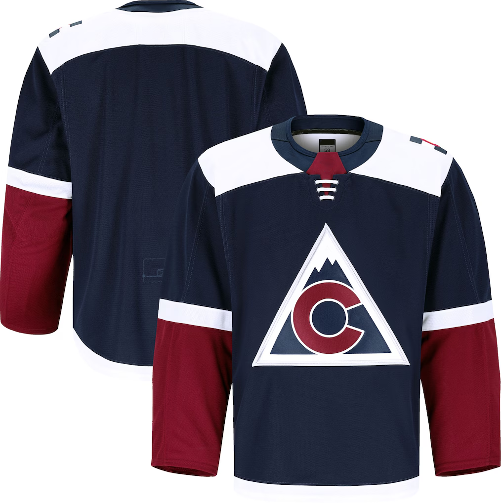 Pouc C.Avalanche Navy Alternate Authentic Pro Jerseys