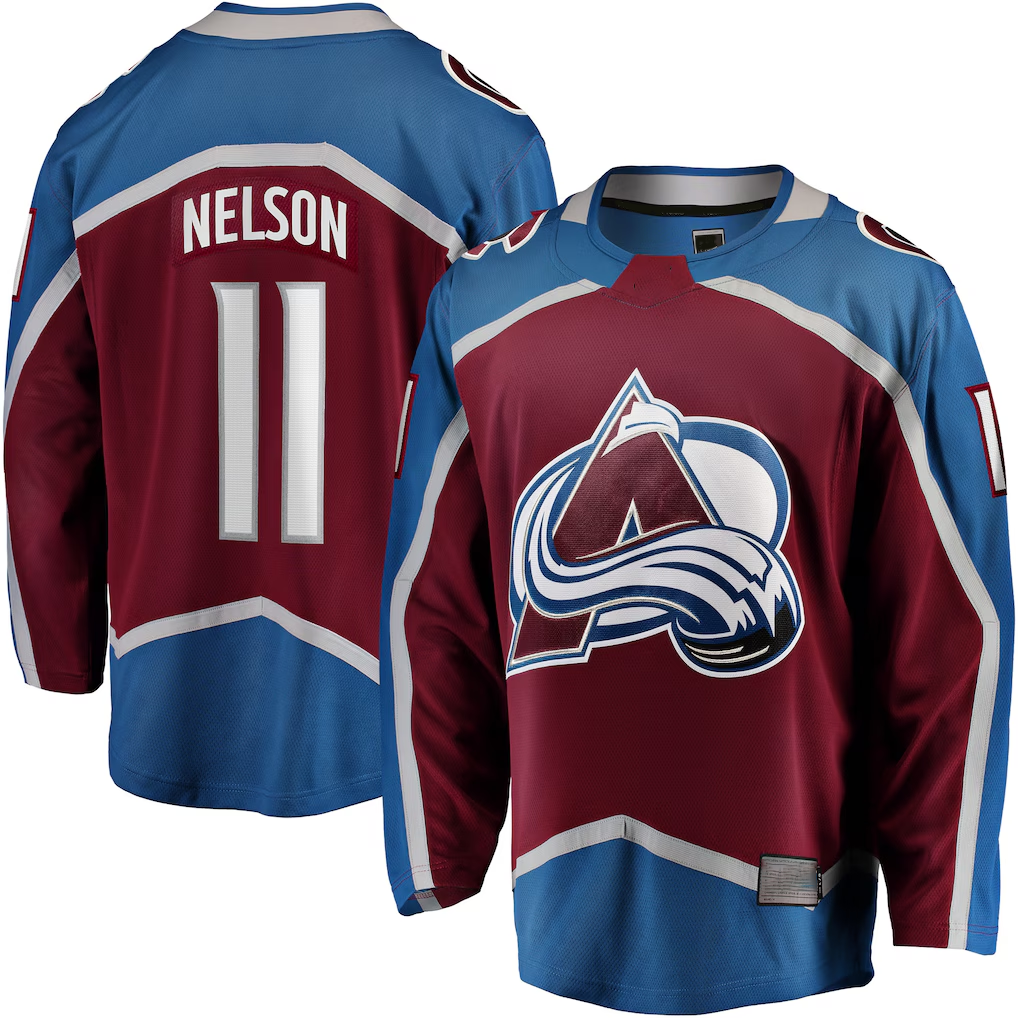 Pouc C.Avalanche #11 Brock Nelson Burgundy Home Breakaway Jerseys