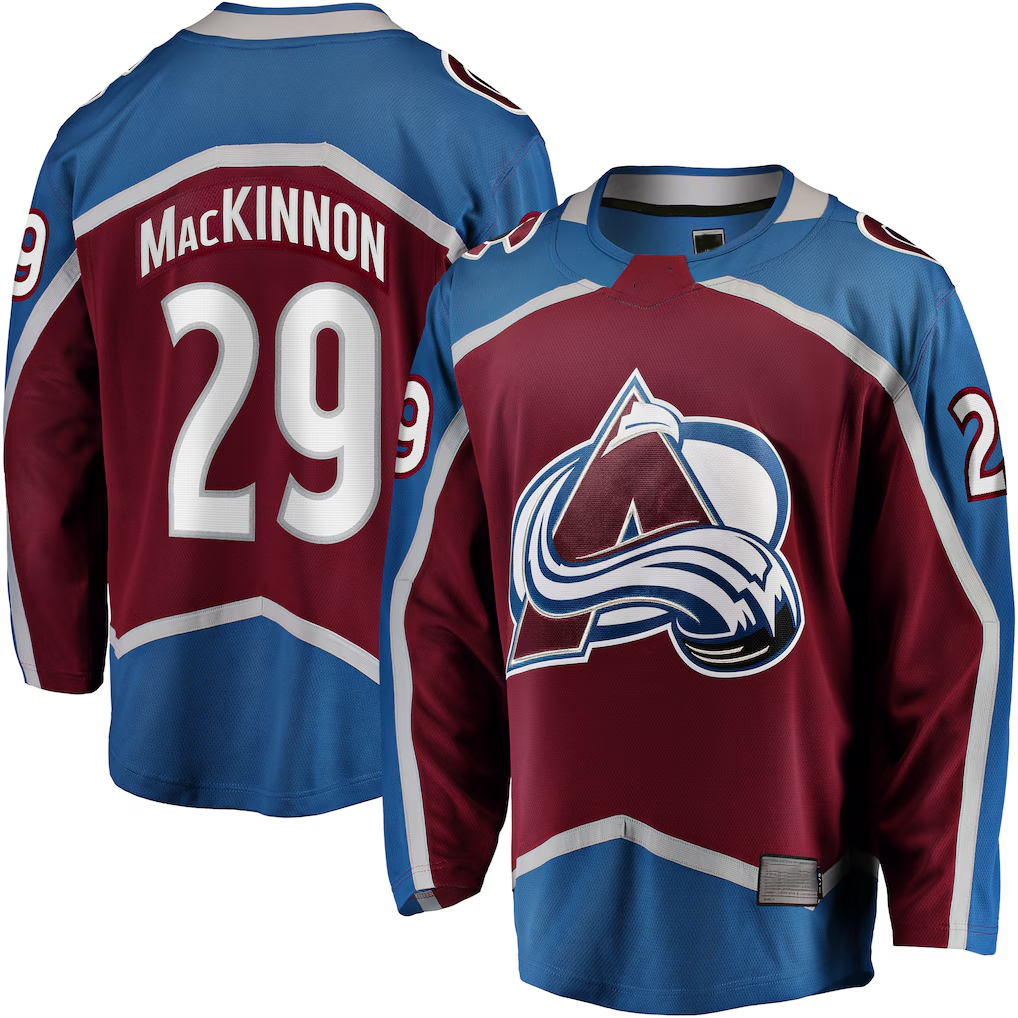 Pouc C.Avalanche #29 Nathan MacKinnon Burgundy Home Breakaway Jerseys