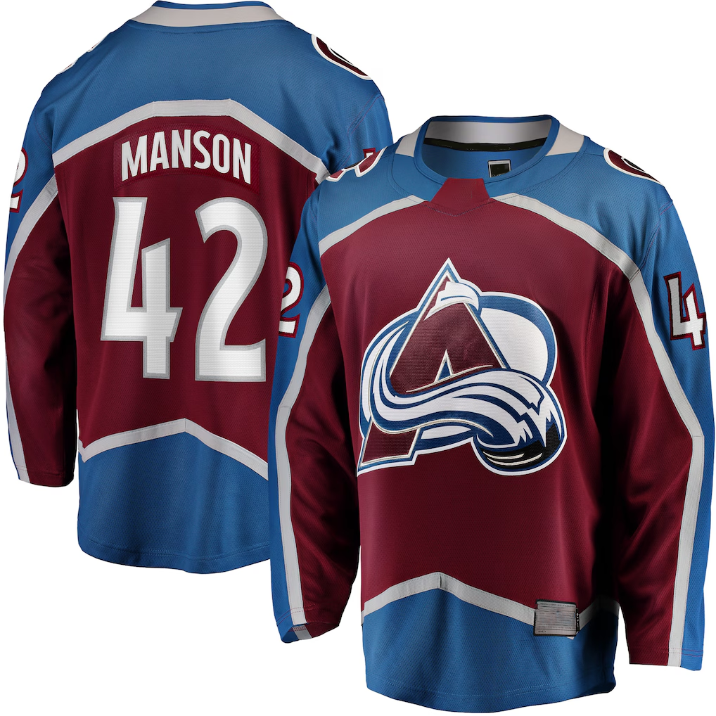 Pouc C.Avalanche #42 Josh Manson Burgundy Home Breakaway Player Jerseys