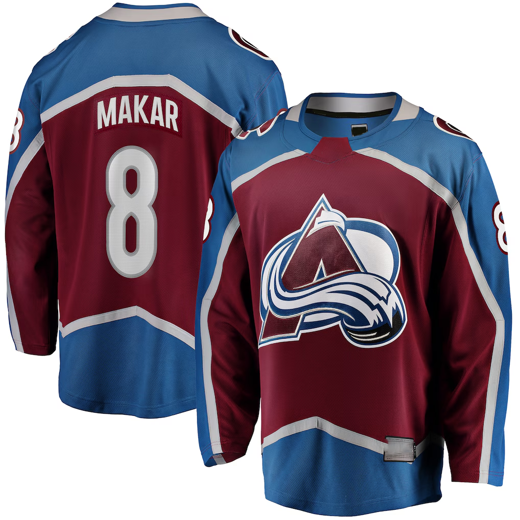 Pouc C.Avalanche #8 Cale Makar Maroon  Home Breakaway Player Jerseys