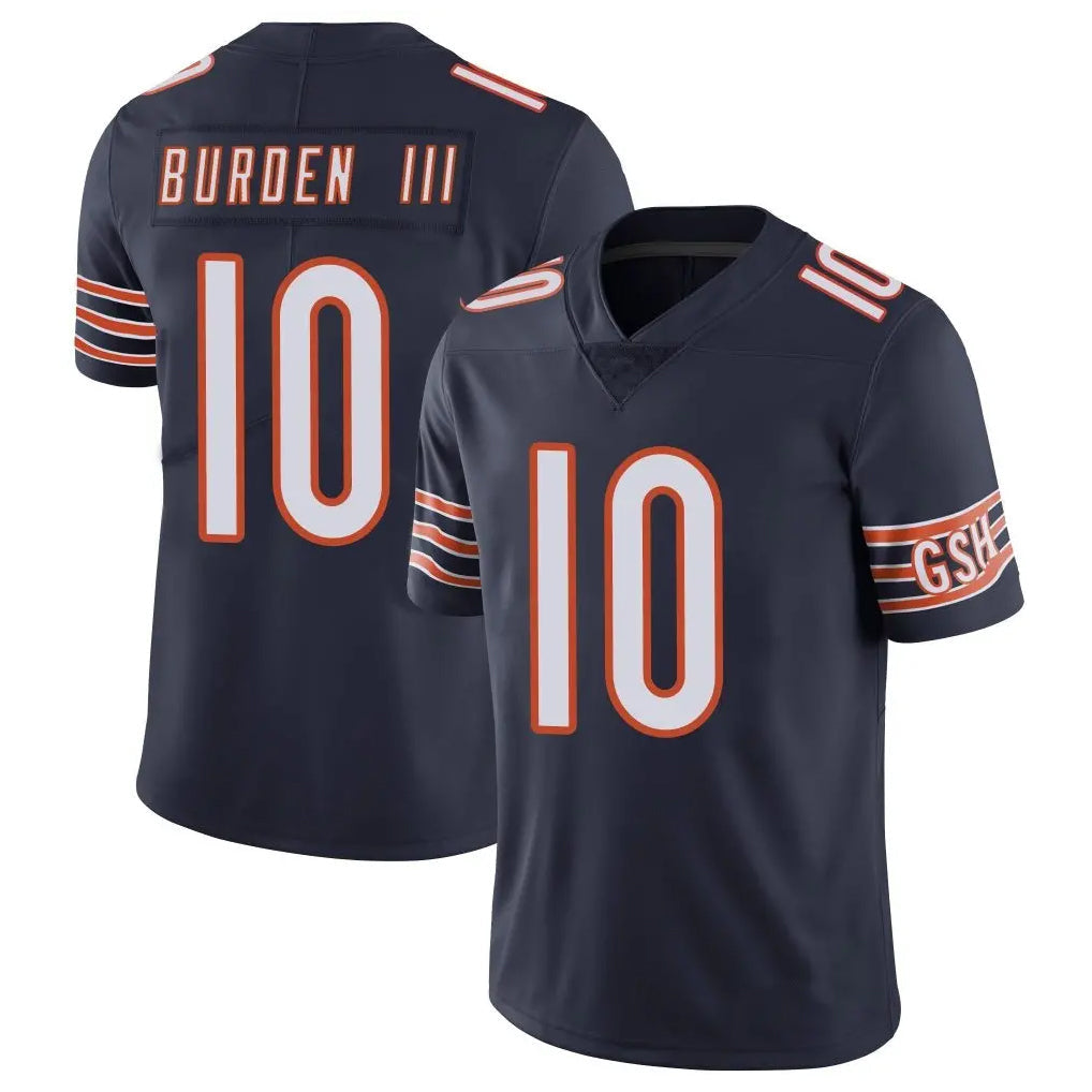 Pouc C.Bears #10 Luther Burden III Player Navy Vapor Untouchable Limited Home Game Stitched Jerseys