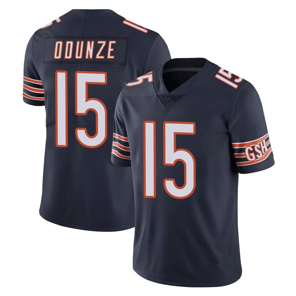 Pouc C.Bears #15 Rome Odunze Player Navy Vapor Untouchable Limited Home Game Stitched Jerseys