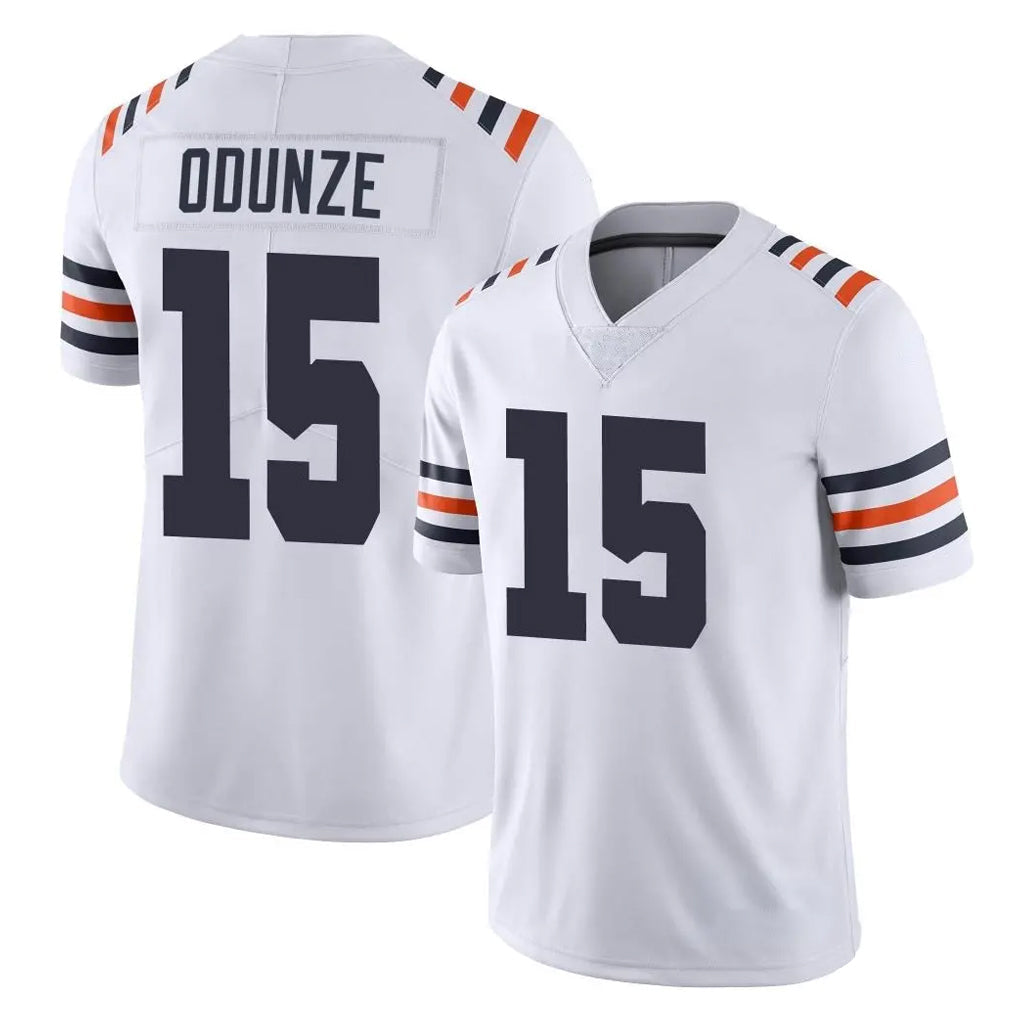 Pouc C.Bears #15 Rome Odunze Player White Classic Vapor Limited Home Game Stitched Jerseys