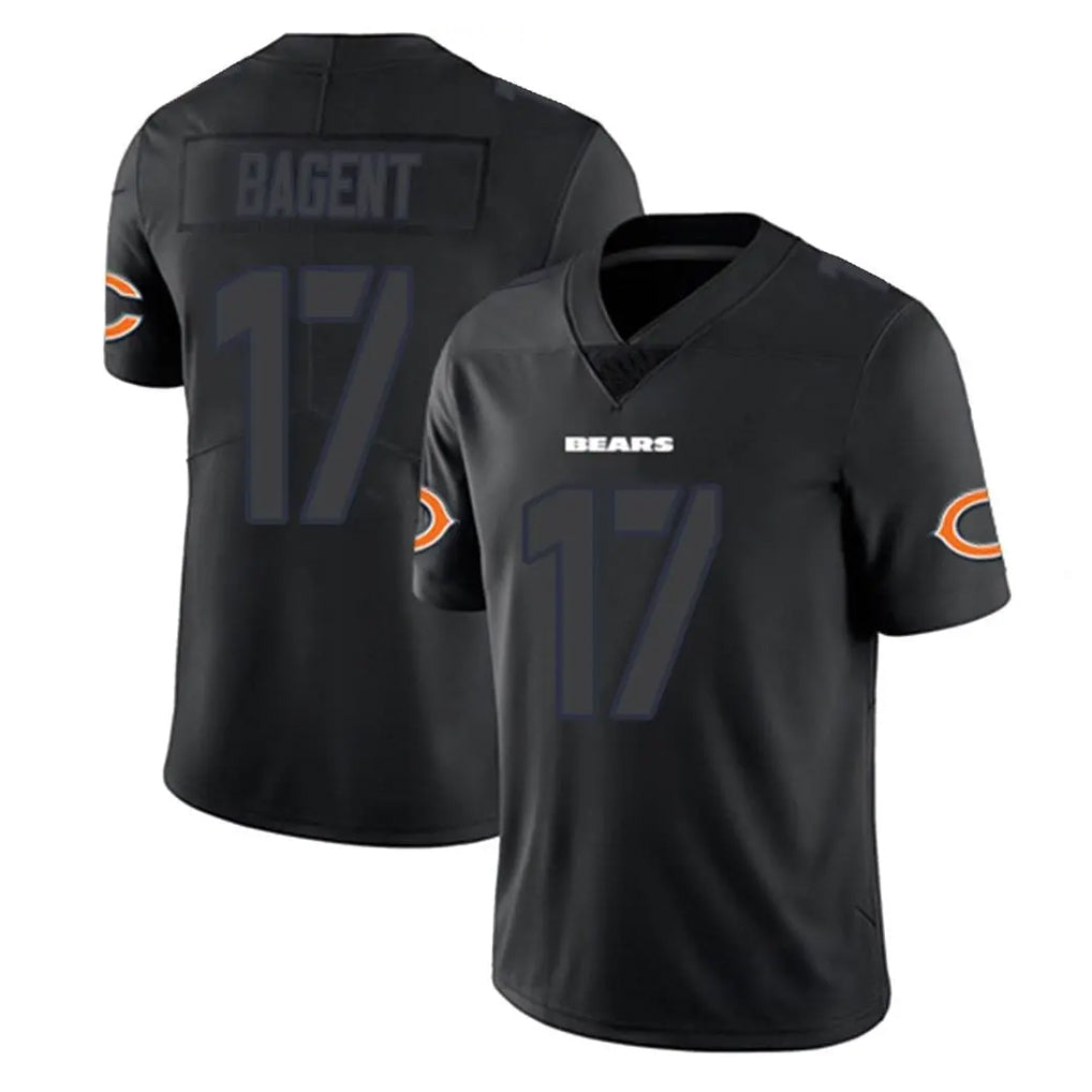 Pouc C.Bears #17 Tyson Bagent Player Black Impact Limited Game Stitched Jerseys