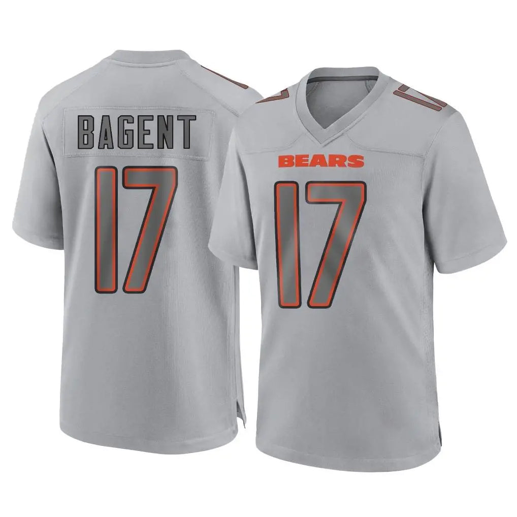 Pouc C.Bears #17 Tyson Bagent Player Gray Atmosphere Fashion Game Stitched Jerseys