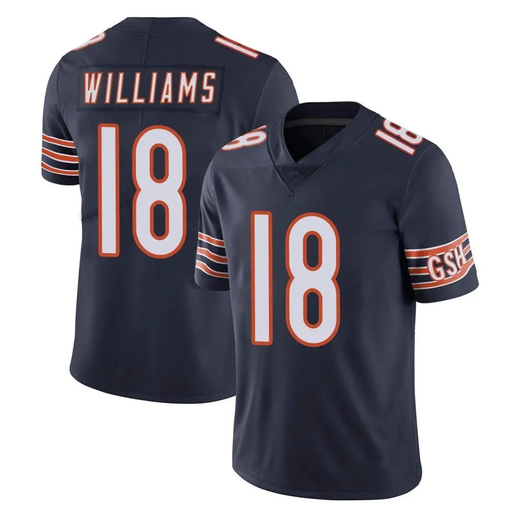 Pouc C.Bears #18 Caleb Williams Player Navy Vapor Untouchable Limited Home Game Stitched Jerseys
