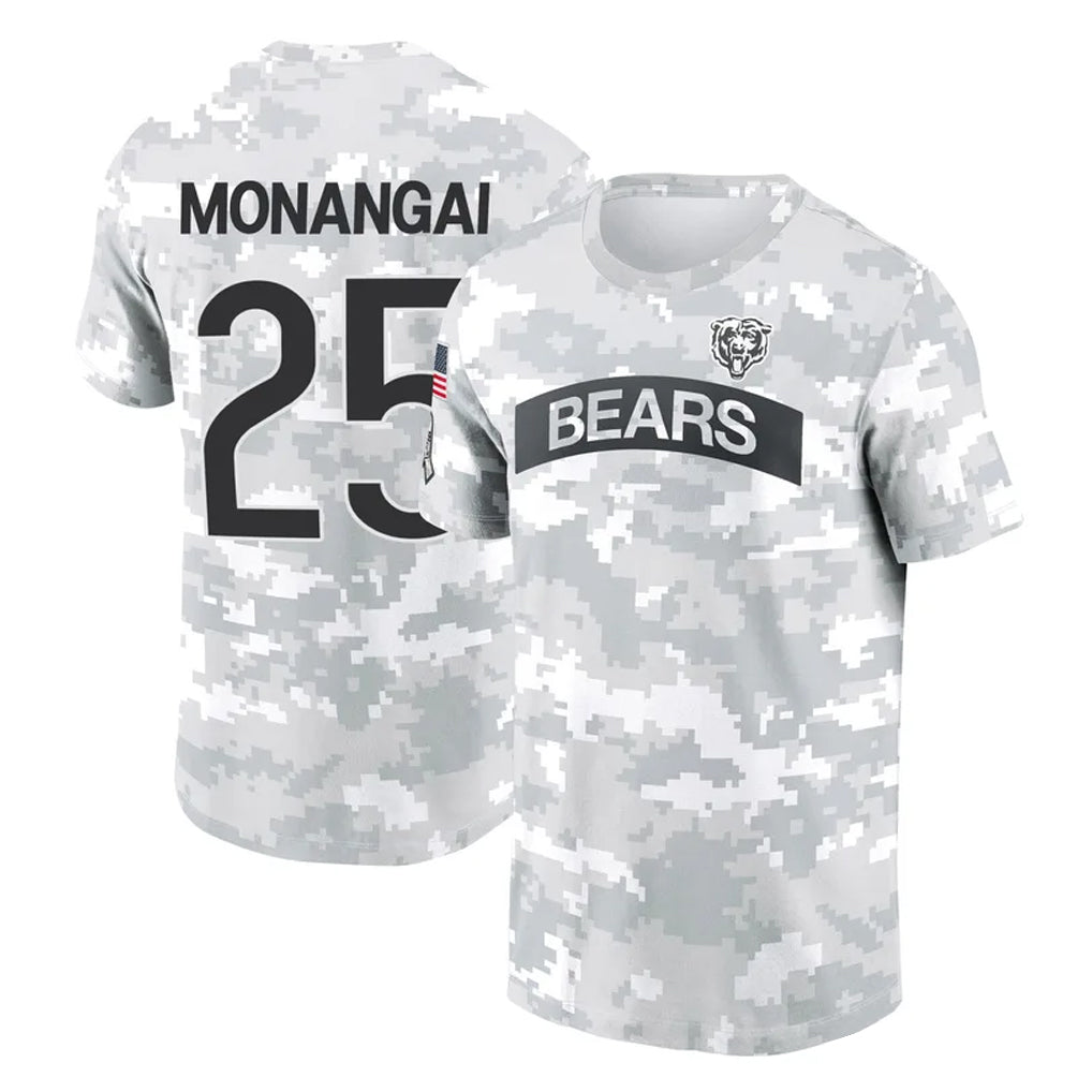 Pouc C.Bears #25 Kyle Monangai Player Arctic Camo Salute to Service Performance T-Shirt Limited Stitched Jerseys