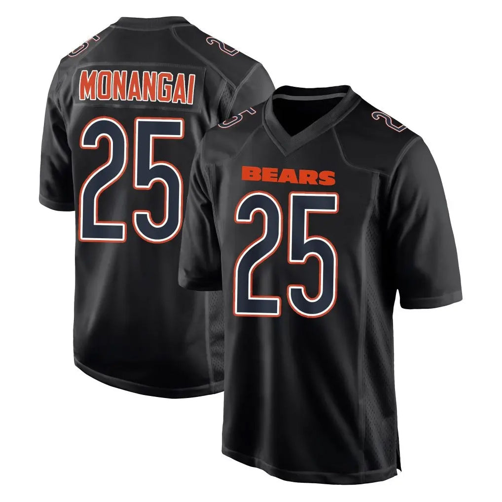 Pouc C.Bears #25 Kyle Monangai Player Carbon Black Fashion Game Stitched Jerseys