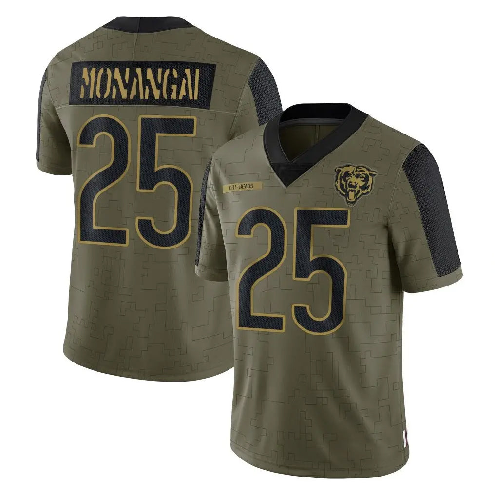 Pouc C.Bears #25 Kyle Monangai Player Olive Salute to Service Limited Stitched Jerseys