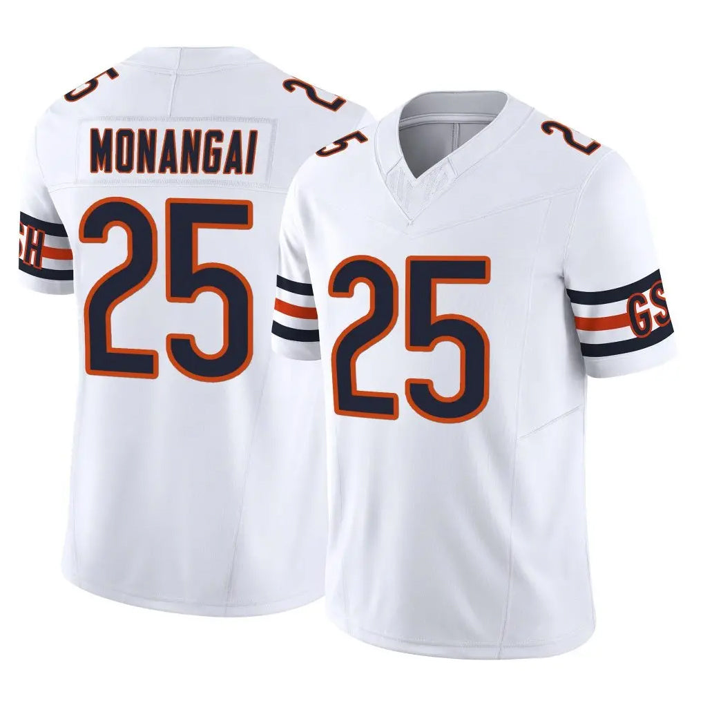 Pouc C.Bears #25 Kyle Monangai Player White Vapor F.U.S.E. Limited Home Game Stitched Jerseys