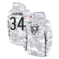 Pouc C.Bears #34 Walter Payton Player Arctic Camo Salute to Service Pullover Hoodies Limited Stitched Jerseys