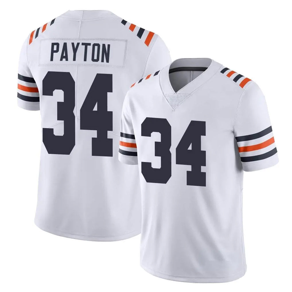 Pouc C.Bears #34 Walter Payton Player White Classic Vapor Limited Home Game Stitched Jerseys