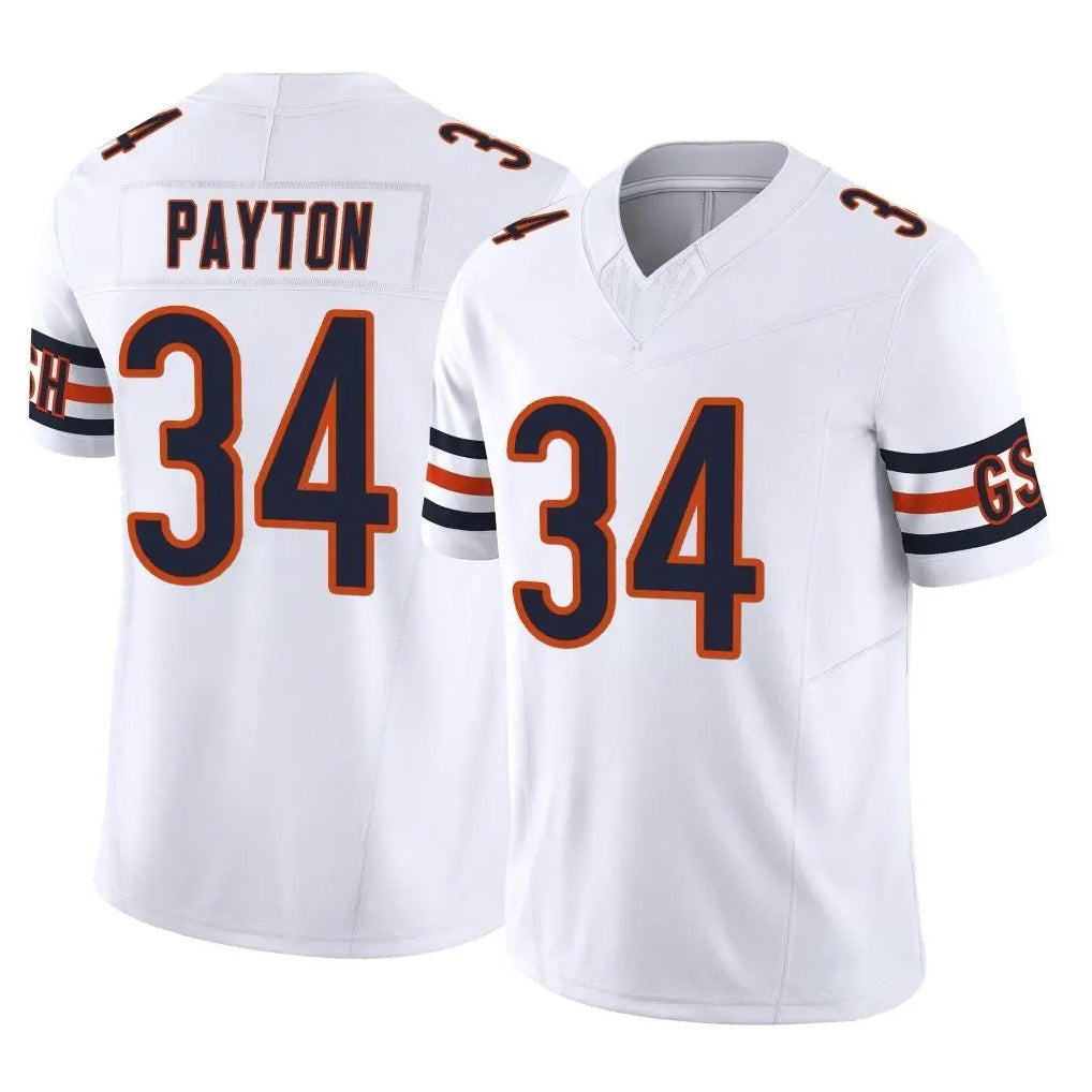 Pouc C.Bears #34 Walter Payton Player White Vapor F.U.S.E. Limited Home Game Stitched Jerseys