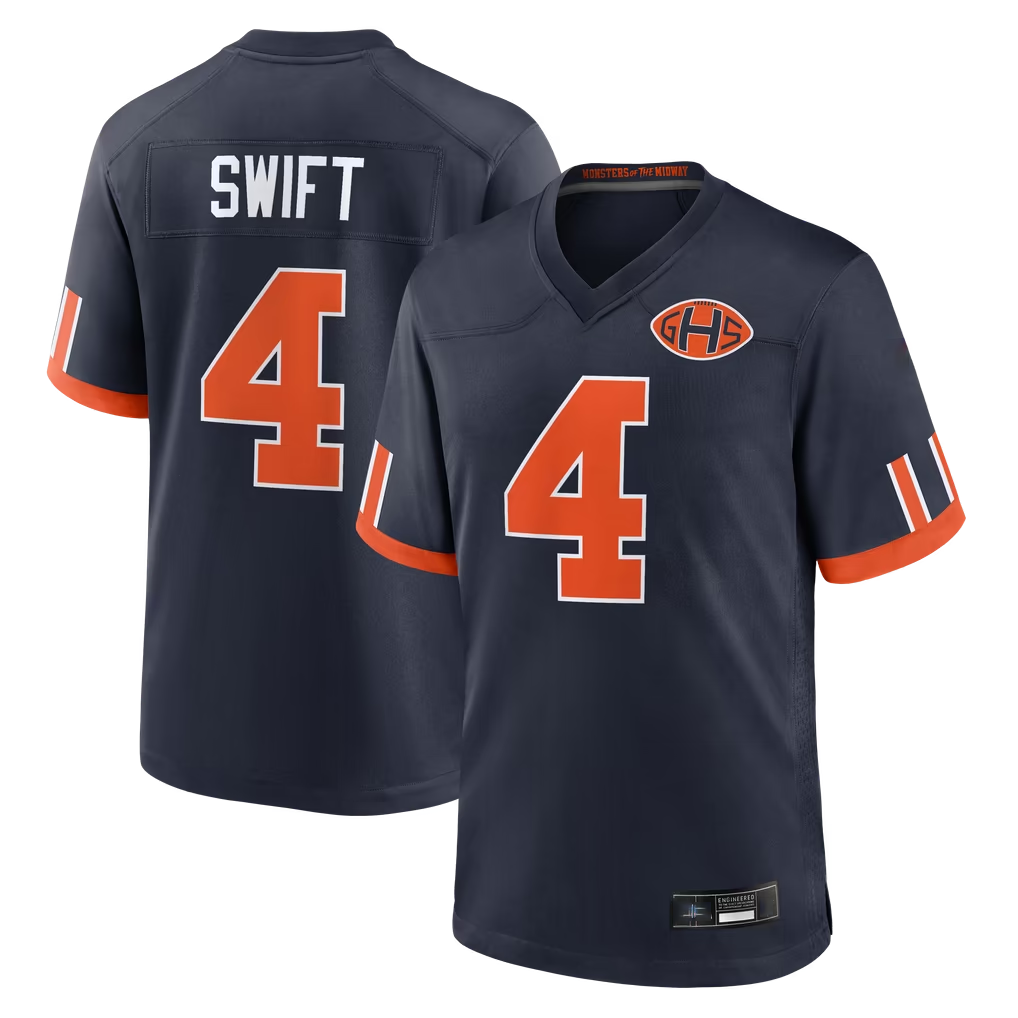 Pouc C.Bears #4 D'Andre Swift Navy 2026 Rivalries Collection Game Stitched Jerseys