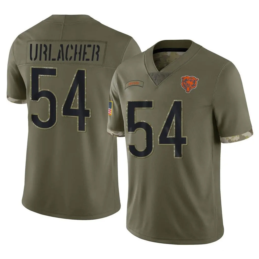 Pouc C.Bears #54 Brian Urlacher Player Olive Salute to Service Limited Game Stitched Jerseys