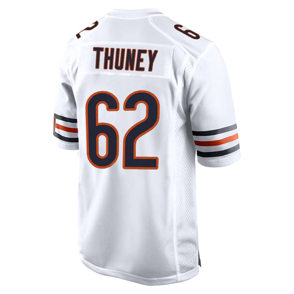 Pouc C.Bears #62 Joe Thuney Player White Home Game Stitched Jerseys